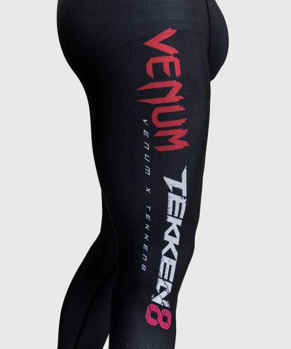 Venum x Tekken 8 Marshall Law Spats Compression Tights on a plain background