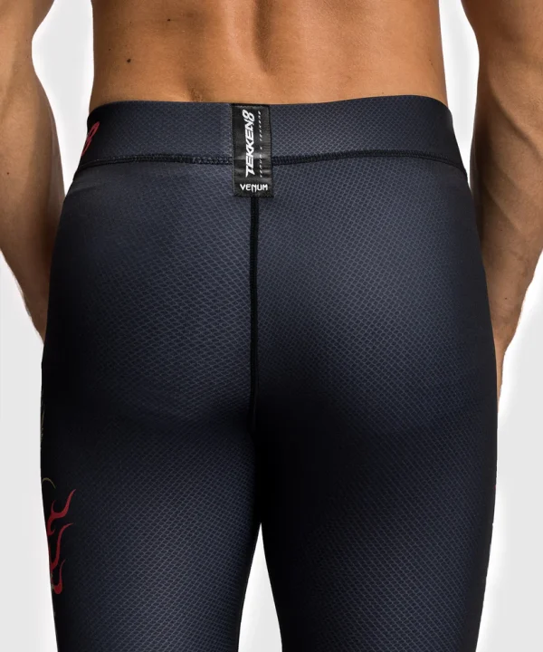 Venum x Tekken 8 Marshall Law Spats Compression Tights displaying in action pose.