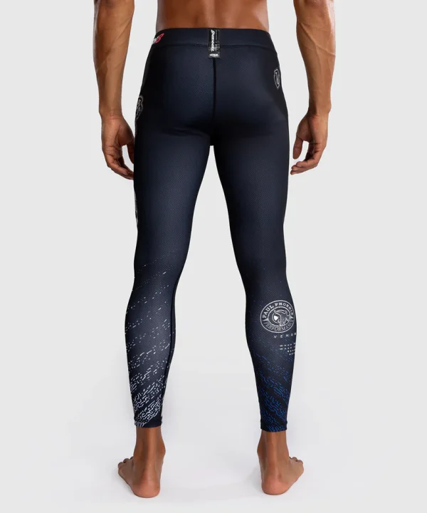 Venum X Tekken 8 Paul Phoenix Spats Compression Tights Black Blue 2 Venum x Tekken 8 Paul Phoenix Spats Compression Tights on white background