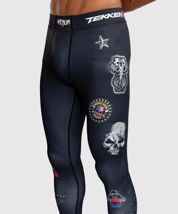 Venum X Tekken 8 Paul Phoenix Spats Compression Tights Black Blue 3 Venum x Tekken 8 Paul Phoenix Spats Compression Tights