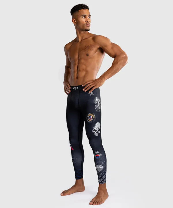 Venum X Tekken 8 Paul Phoenix Spats Compression Tights Black Blue 8 Venum x Tekken 8 Paul Phoenix Spats Compression Tights
