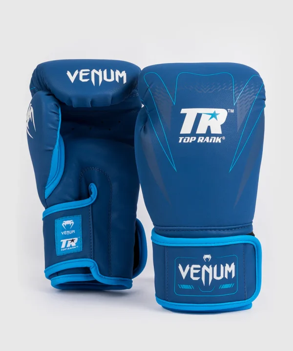 Venum X Top Rank Original Impact Boxing Gloves Navy 1 Venum x Top Rank Original Impact Boxing Gloves on white background.