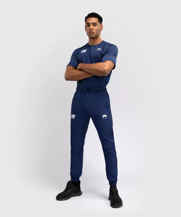 Venum X Top Rank Original Mens Performance Joggers Navy 4 Man wearing Venum x Top Rank Original Men's Performance Joggers