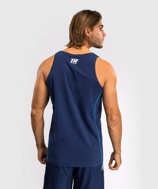 Venum X Top Rank Original Mens Tank Top Navy 2 Man modeling Venum x Top Rank Original Men's Tank Top