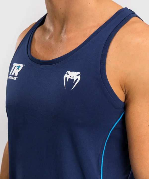 Venum X Top Rank Original Mens Tank Top Navy 3 Man wearing Venum x Top Rank Original Men's Tank Top