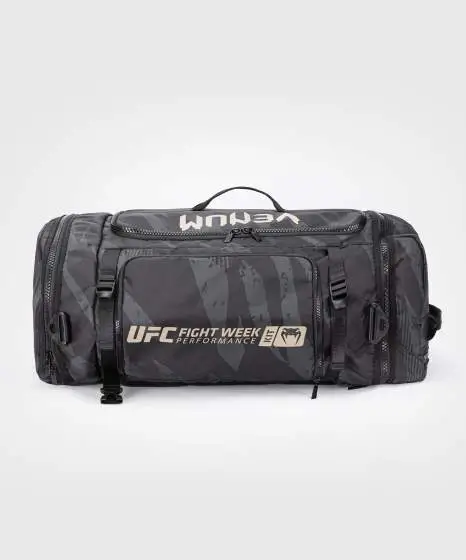 Venum x UFC Adrenaline Fight Week Duffle Sports Bag in black and white