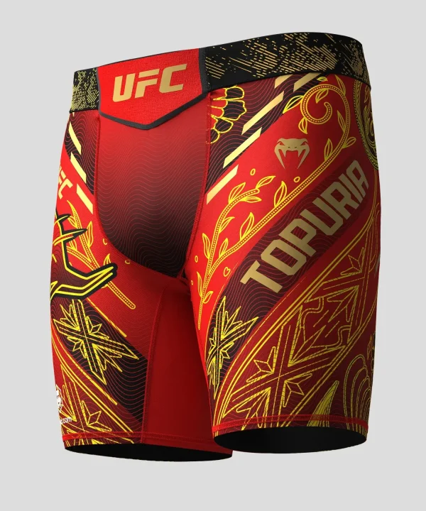 Venum X Ufc Unrivaled Ilia Topuria Mens Vale Tudo Shorts Red Gold 3 Venum x UFC Unrivaled Ilia Topuria Men's Vale Tudo Shorts on white background