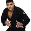 Man wearing Tatami Fightwear Estilo Gold Label BJJ Gi, posed in a fighting stance.