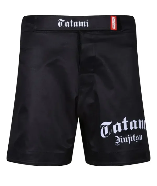 Athlete wearing Tatami Fightwear Gothic Grappling Shorts for mixed martial arts training.