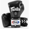 Fairtex BGL7 Mexican Lace-Up Boxing Gloves - Black | MMA, Boxing