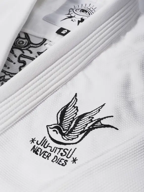 Blue Manto Miko BJJ Gi displayed on a white background