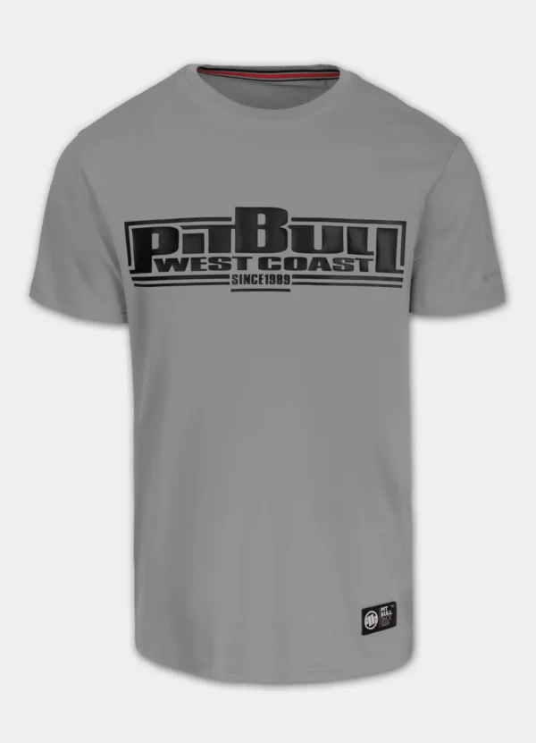 Pitbull Classic Boxing Slim-Fit T-Shirt Man modeling the Pitbull Classic Boxing Slim-Fit T-Shirt