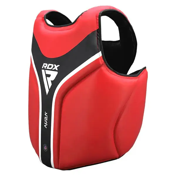 RDX Coach Aura Plus T-17 Chest Guard RDX Coach Chest Guard Aura Plus T-17 in professional gym setting
