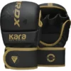 RDX F6 Kara Professional MMA Grappling Gloves RDX F6 Kara MMA Grappling Gloves in black and red colors