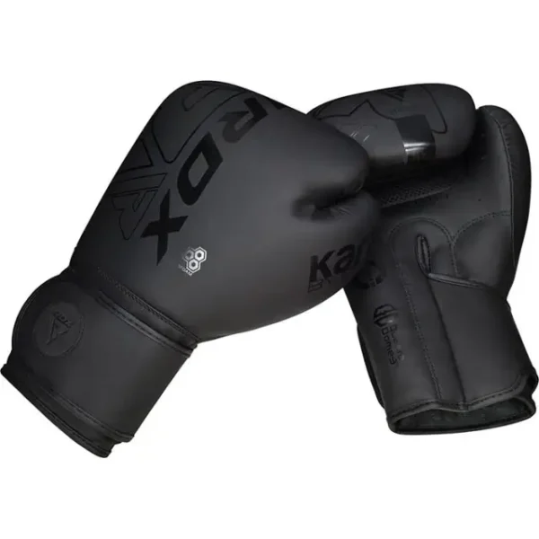 RDX F6 Kara Professional Boxing Training Gloves. A close-up view of RDX F6 Kara Boxing Training Gloves.