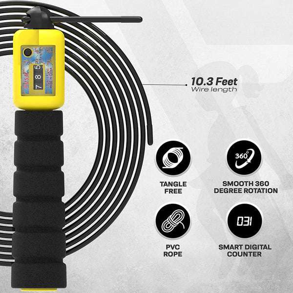 Kids using RDX FP Kids 10.3ft Adjustable Skipping Rope with Counter