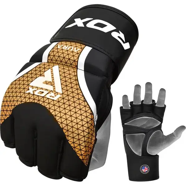 RDX MMA Gloves Aura Plus T-17 in black and red color