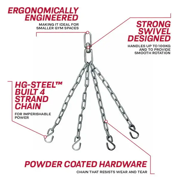 RDX X14 Punch Bag Chains with Swivel Hanging RDX X14 Punch Bag Chains with Swivel