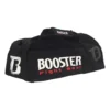 Black and sporty Booster Recon Convertible Backpack Gym Bag laid flat on a neutral background