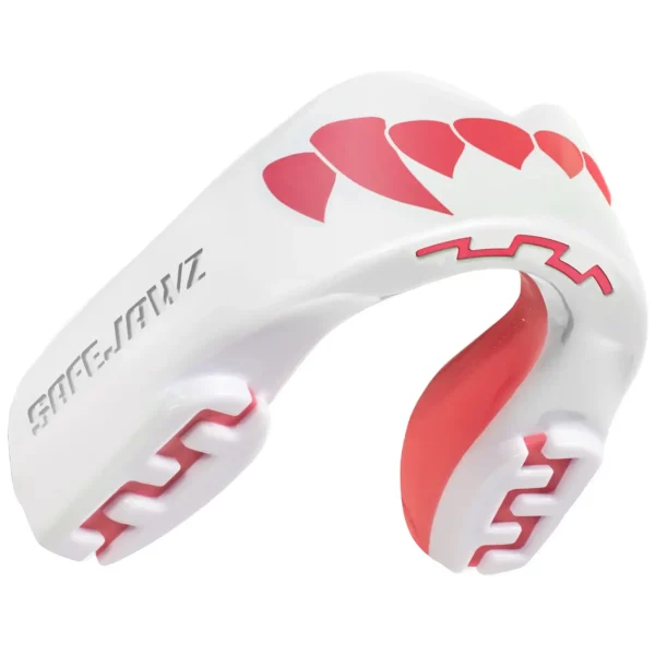 Safejawz Extro Series Fangz Mouth Guard Person wearing the Safejawz Extro Series Fangz Mouth Guard during a sports training