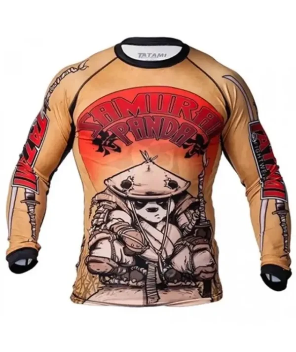 Tatami Fightwear Samurai Panda Rashguard, martial arts apparel for men and women.