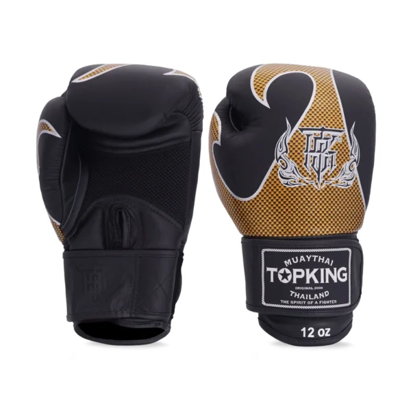 Top King Empower Creativity Muay Thai Boxing Gloves in vibrant colors.
