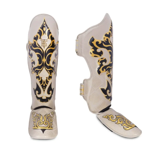 Top King Shin Guards Kanok Pair of Top King Shin Guards Kanok on a white background.
