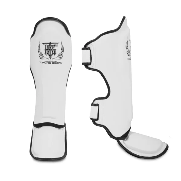 Top King Pro Genuine Leather Shinguards on a white background