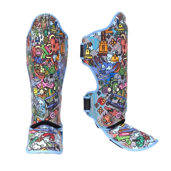 Top King Thai Culture Shin Guards showcasing intricate cultural designs
