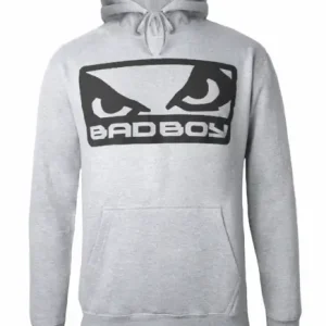 Bad Boy Classic Logo Hoodie in Black Man wearing a black Bad Boy Classic Logo Hoodie
