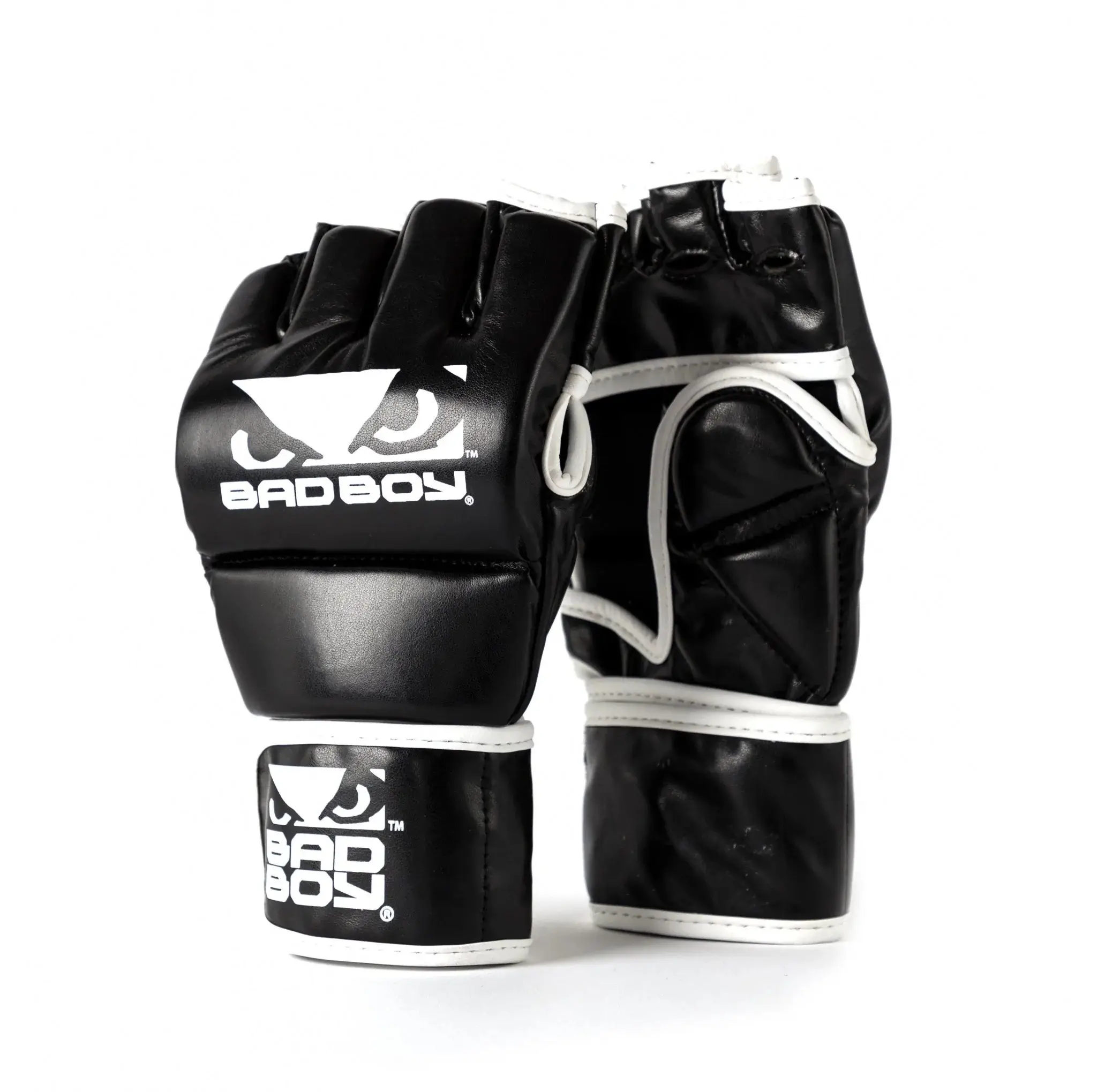 Black Bad Boy Classic Logo MMA Fight Gloves
