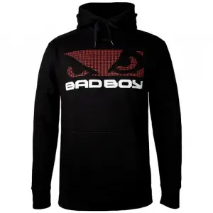 Bad Boy Textured Logo Hoodie Image Black Bad Boy Textured Logo Hoodie on a plain background