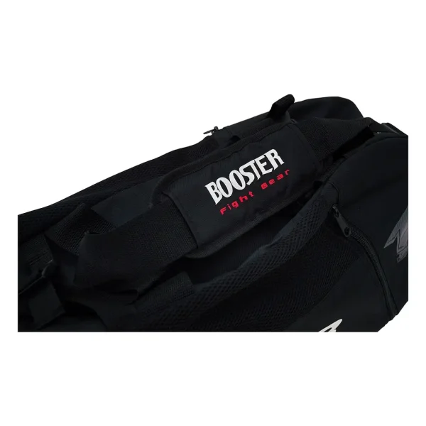 Red and black Booster Recon Convertible Backpack Gym Bag with multiple compartments