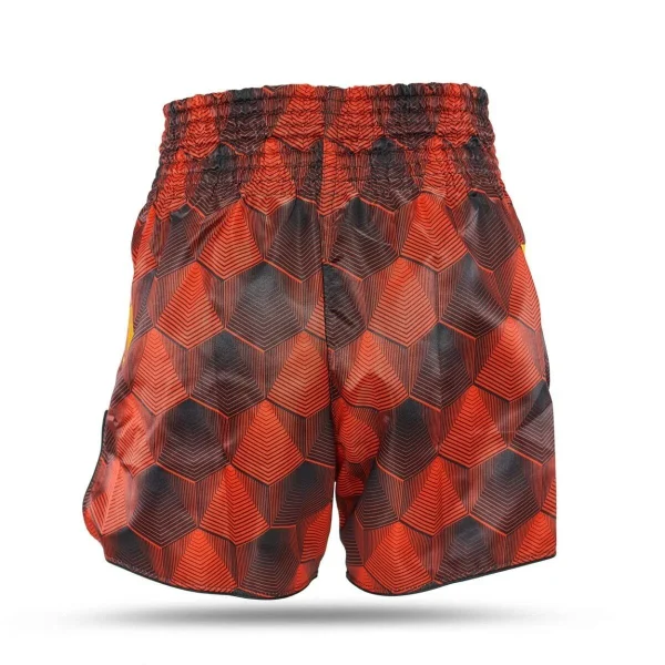 Booster x Fairtex Stealth Muay Thai Kickboxing Shorts - Red in Red — sleeve detail