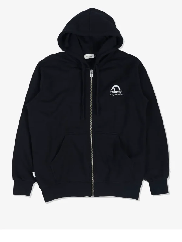 Manto Fight Company Black Hoodie Black Manto Fight Company Hoodie displayed on a white background