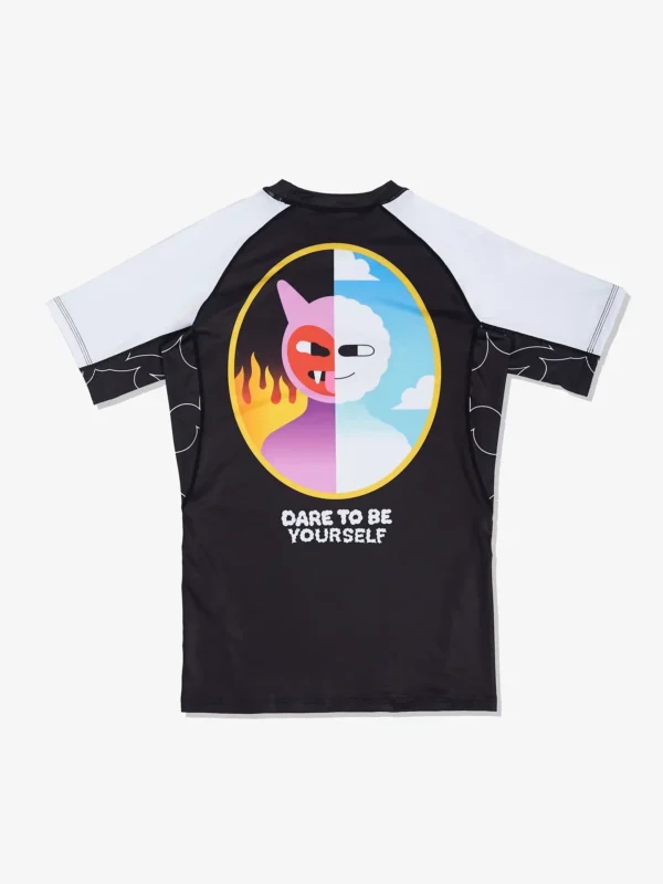 Manto Be Yourself Rash Guard Product Shot Manto Be Yourself Rash Guard on display