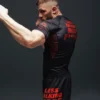 Manto Less Talking More Fighting Rash Guard on a white background