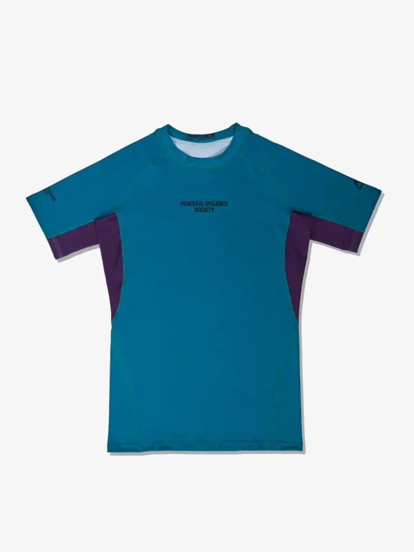 Manto Society Rash Guard on a white background