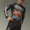 Manto Tigers Long Sleeve Rash Guard in action