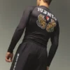 Manto Tigers Long Sleeve Rash Guard on a white background
