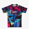 Stylish Manto Rave Rashguard in Action Man practicing martial arts in a Manto Rave Rashguard