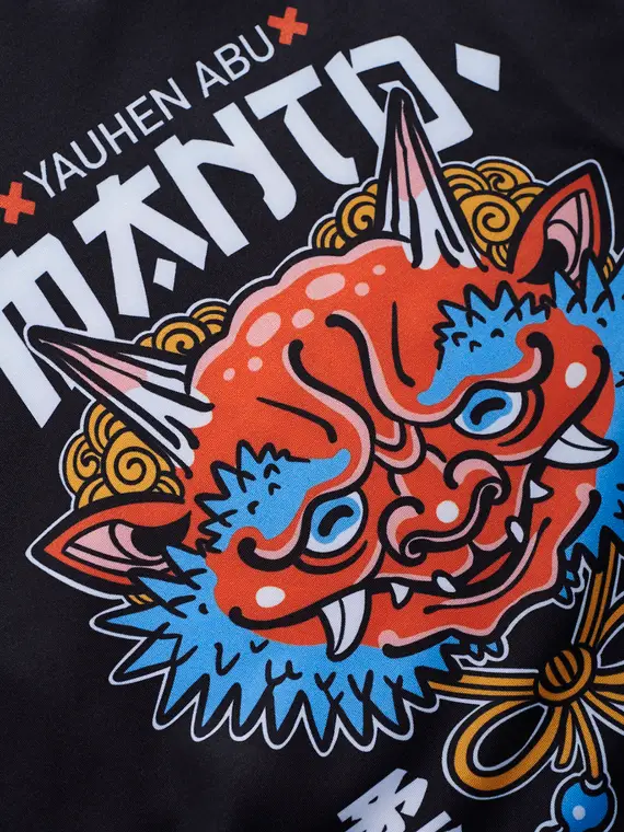 Manto x Yauhen Abu Oni Rashguard on a white background