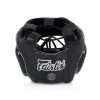 Fairtex HG3 Head Guard in striking black color