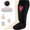 RDX SIB Lightweight Shin Instep Guard offered in black color
