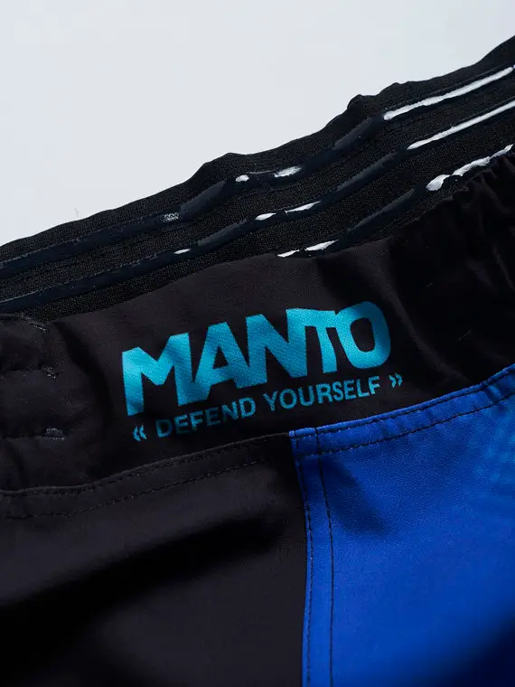 Manto Atomic Fight Shorts Black Blue 2 Manto Atomic Fight Shorts in vivid colors