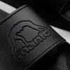 Black Manto Blackout Logo Slides on a white background