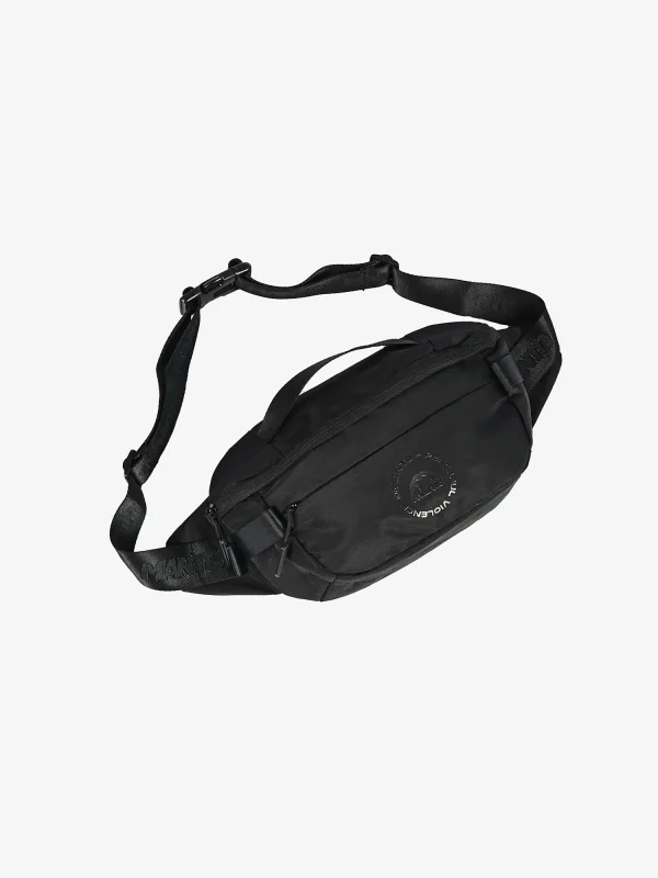 Manto Circle Logo Waist Bag Black 5 Black circle logo waist bag by Manto