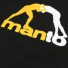 Manto Classic Logo T-Shirt - Black in Black — side profile