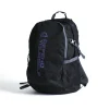 Black and red Manto Cross Backpack on a white background