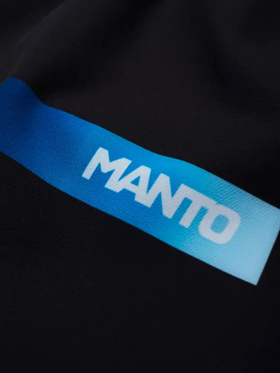 Manto Crystal Fight Shorts in black with intricate designs